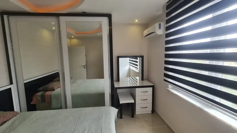 Furnished 1+1 Apartment with City View in Mahmutlar