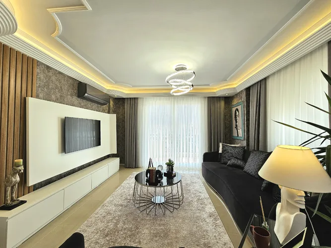 3+1 LUXURY FURNISHED DUPLEX APARTMENT FOR SALE IN ALANYA OBA CENTER
