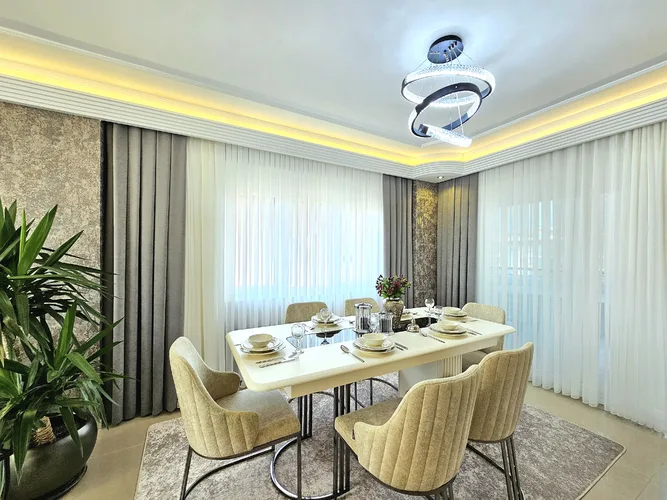 3+1 LUXURY FURNISHED DUPLEX APARTMENT FOR SALE IN ALANYA OBA CENTER