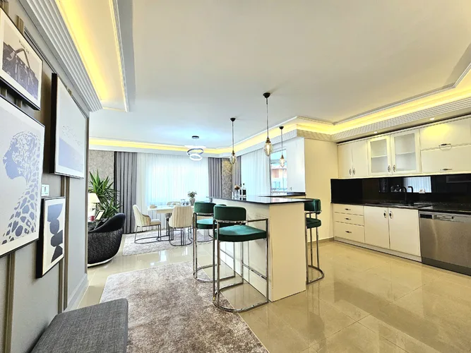 3+1 LUXURY FURNISHED DUPLEX APARTMENT FOR SALE IN ALANYA OBA CENTER