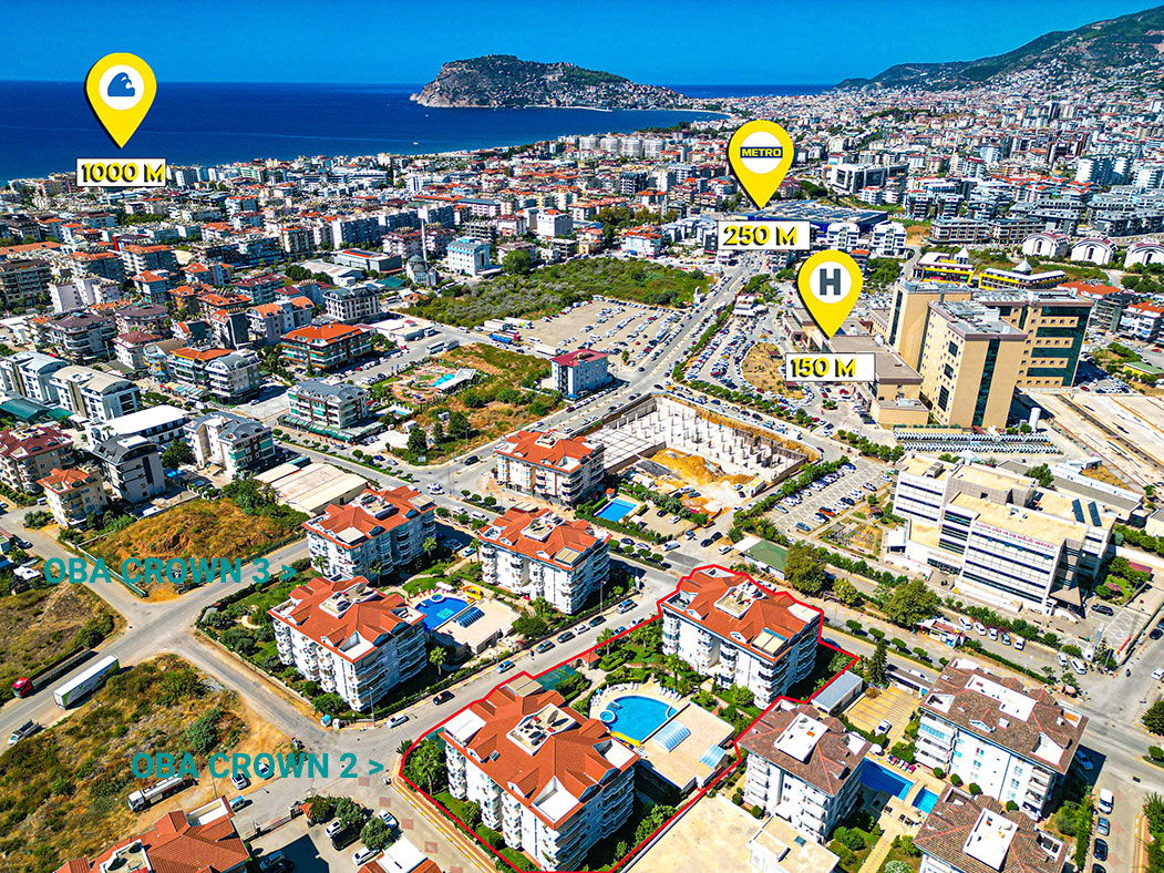 3+1 DUPLEX FURNISHED APARTMENT IN A CENTRAL LOCATION IN ALANYA OBA.