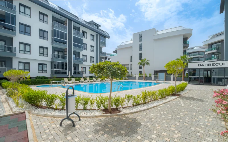 3+1 FULLY FURNISHED APARTMENT FOR SALE IN A GATED COMMUNITY IN ALANYA OBA