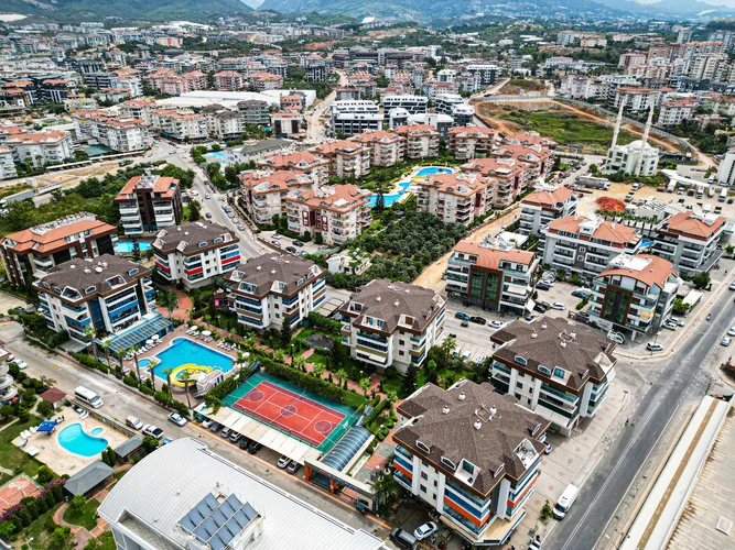 120 m² FURNISHED 3+1 APARTMENT IN A RESIDENTIAL COMPLEX IN ALANYA OBA