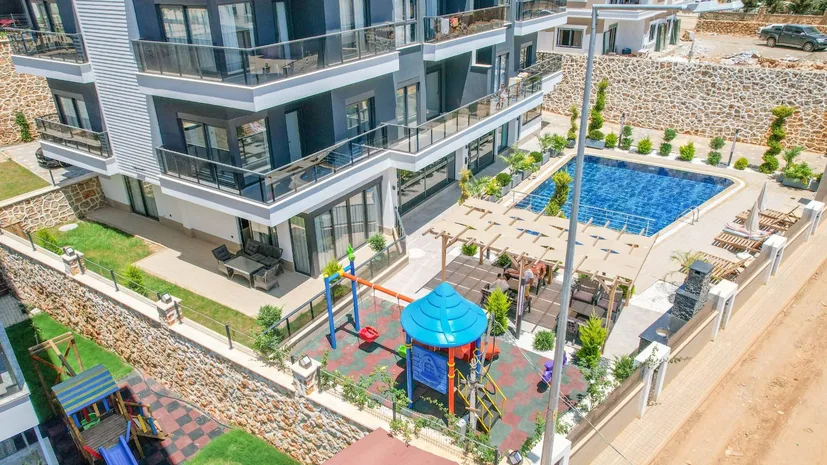 BRAND NEW LUXURY FURNISHED 2+1 GARDEN DUPLEX APARTMENT IN ALANYA OBA