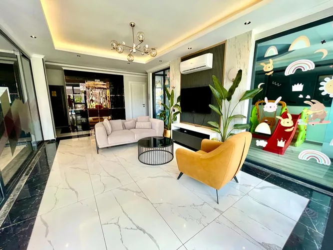 BRAND NEW LUXURY FURNISHED 2+1 GARDEN DUPLEX APARTMENT IN ALANYA OBA