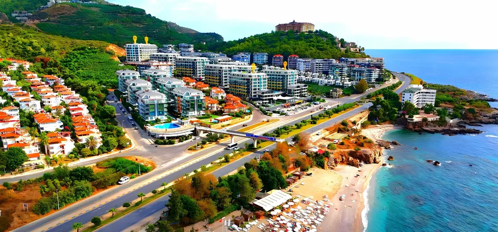 Квартира с 1 спальней на первой линии моря в Konak Seaside, Аланья, Exterior - 1