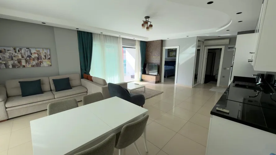 Квартира с 1 спальней на первой линии моря в Konak Seaside, Аланья, Interior - 3