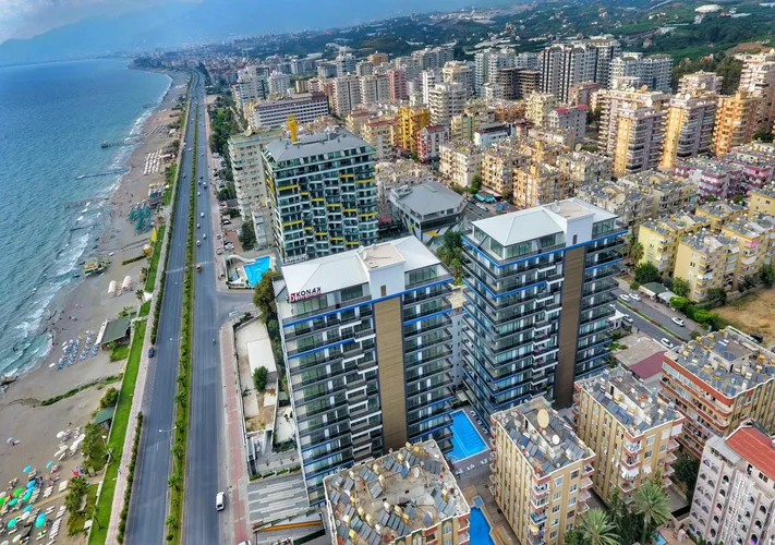 Konak Twin Tower: купить 2-сп. квартиру у моря в Аланье, Exterior - 3