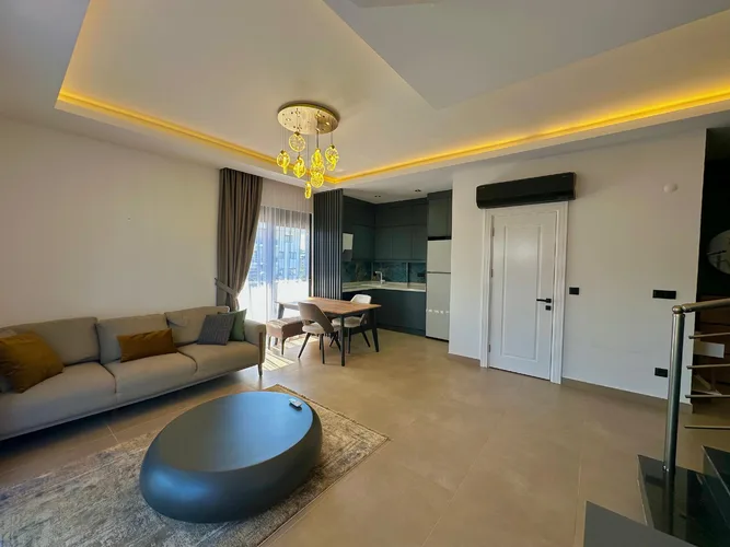 Меблированный дуплекс с джакузи в Aydın Loft Residence, Оба, Interior - 1